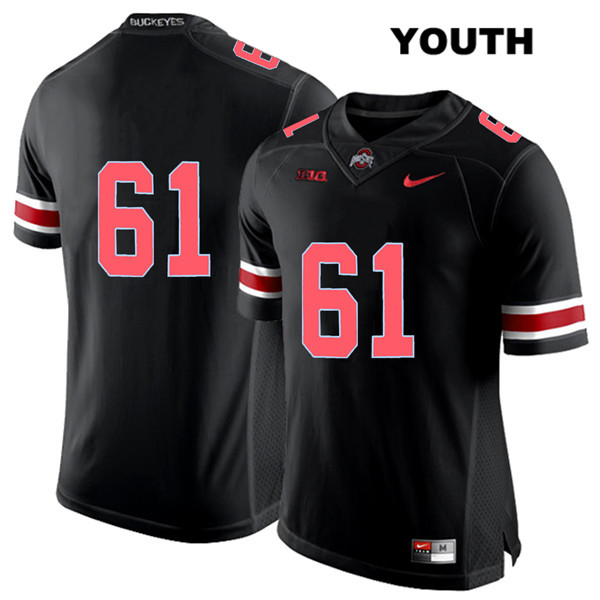 Ohio State Buckeyes Youth Gavin Cupp #61 Red Number Black Authentic Nike No Name College NCAA Stitched Football Jersey US19T46IW